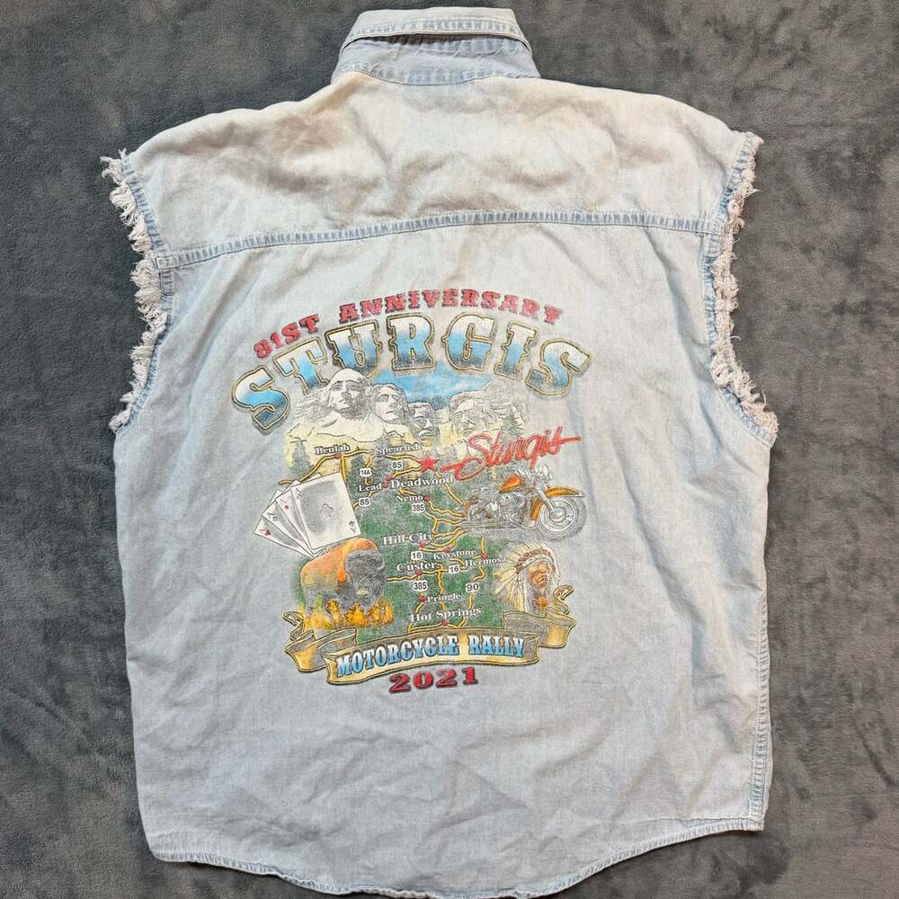 Biker Wear Usa Sturgis Motorcycle Rally 2021 Size 2X Large Vest